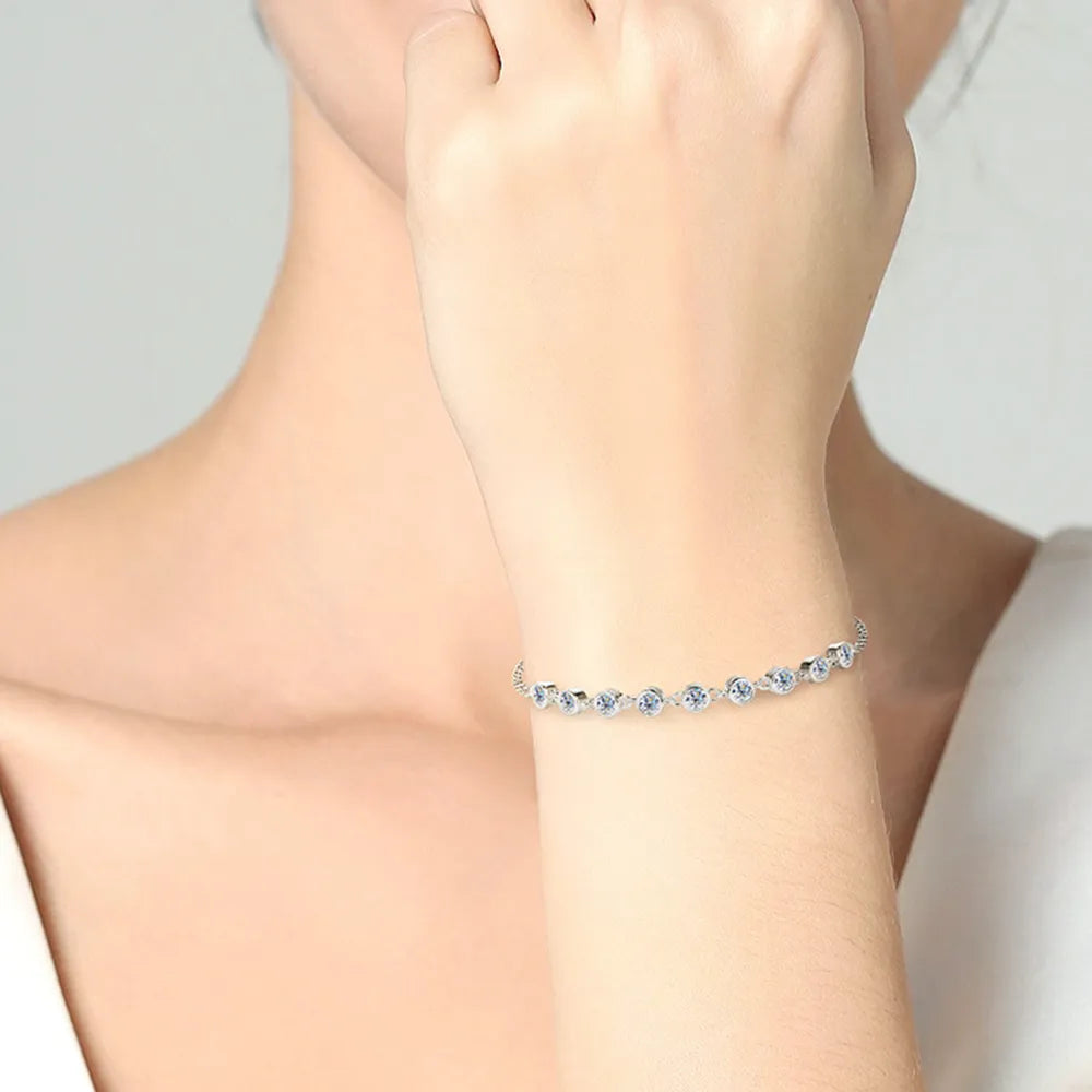 Inlaid Moissanite Bracelet