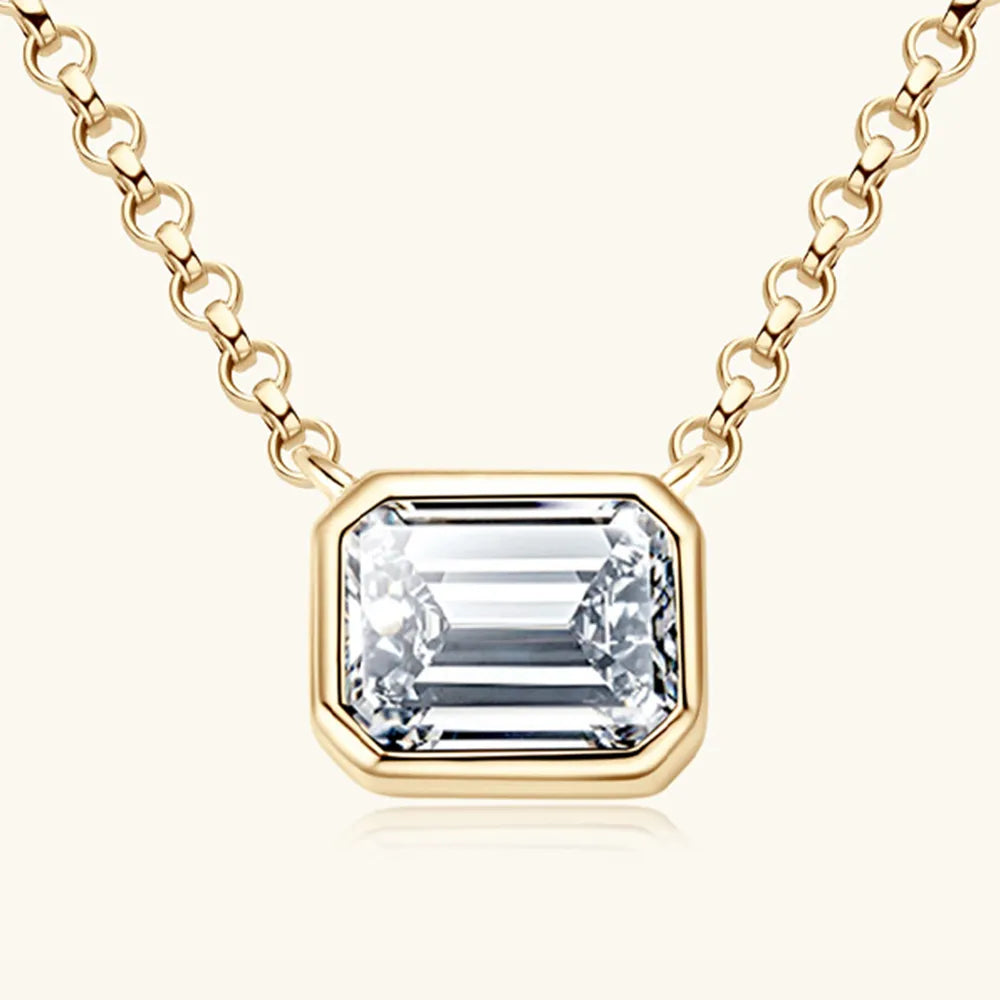 1 Carat Moissanite Pendant Necklace