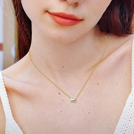 1 Carat Moissanite  Pendant Necklace