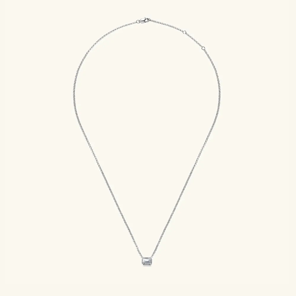 1 Carat Moissanite  Pendant Necklace