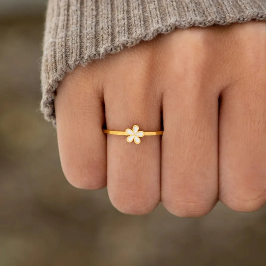 Enamel Flower Ring